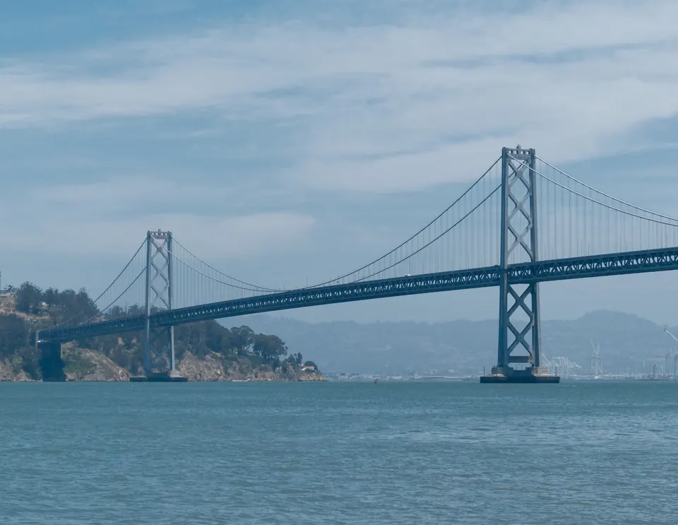 San Francisco: Bay Bridge over the water
